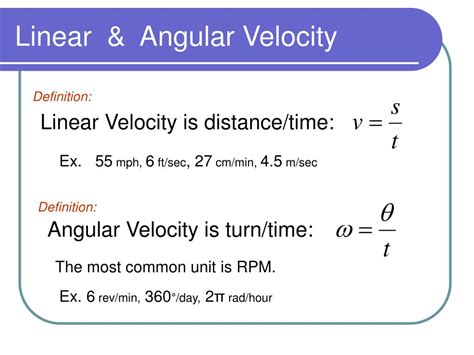 PPT - Linear & Angular Velocity PowerPoint Presentation, free download ...