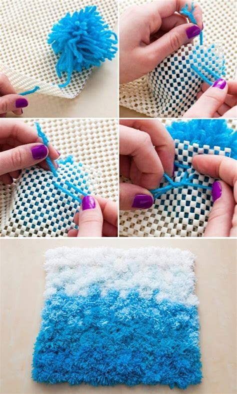 Brilliant and Easy DIY Rug Ideas on a Budget | Alfombras de pompones ...