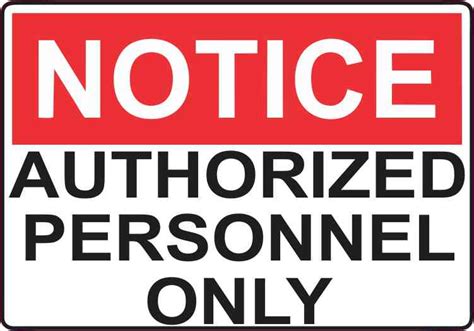 5in x 3.5in Red Authorized Personnel Only Sticker Vinyl Window Stickers ...