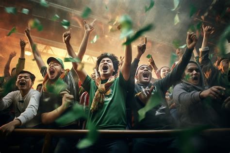 Premium Photo | Excited Bangladesh football fans cheering for their ...