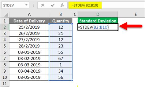 Standard Deviation Formula In Excel