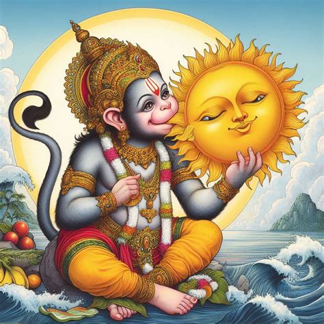 Hanuman ji eating sun🙏 : r/IndianArtAI