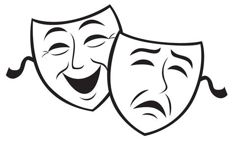 Drama Mask Template - ClipArt Best