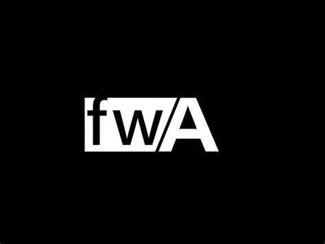 FWA Logo and Graphics design vector art, Icons isolated on black ...