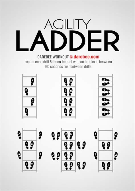 Printable Agility Ladder Drills - Printable Word Searches