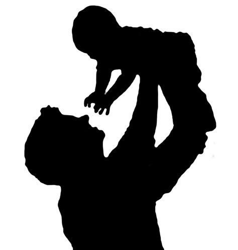 Silhouette of a father holding his child | Art | Pinterest ...