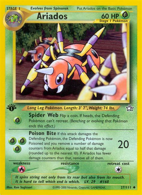 Ariados Neo Genesis Pokemon Card | Pikawiz