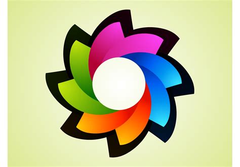 Rainbow Flower Logo - Download Free Vector Art, Stock Graphics & Images