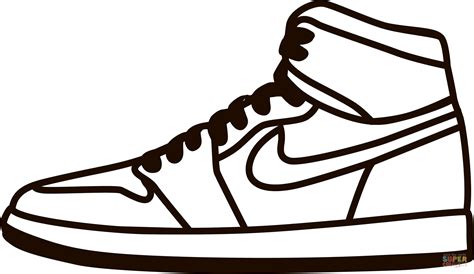 Nike Sneakers Coloring Page Free Printable Coloring Pages | The Best ...