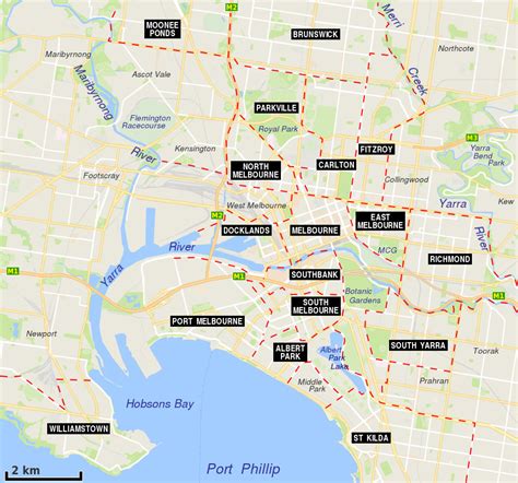 Map Of Melbourne Suburbs Printable