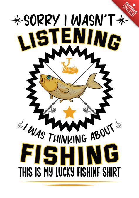 Funny Fishing Quote Poster Design Template | Free Design Template