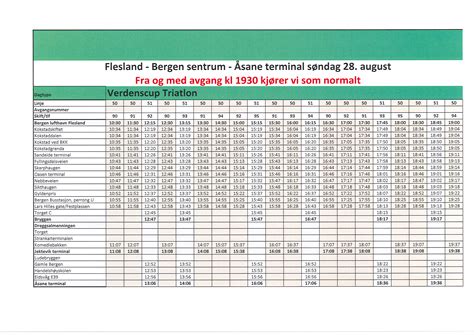 Alternative routes 26th-28th of August | Flybussen Bergen