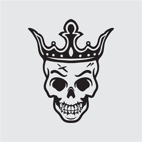 Skull king drawing 2924783 Vector Art at Vecteezy