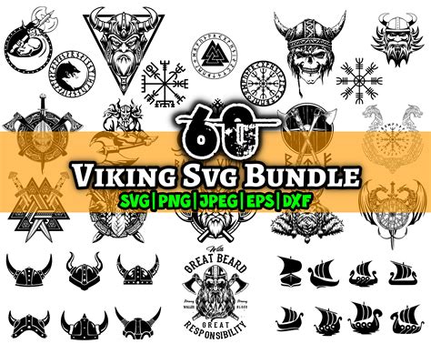 Viking Vector Design Images Svg Bundle, Viking Svg, Viking Symbols SVG ...