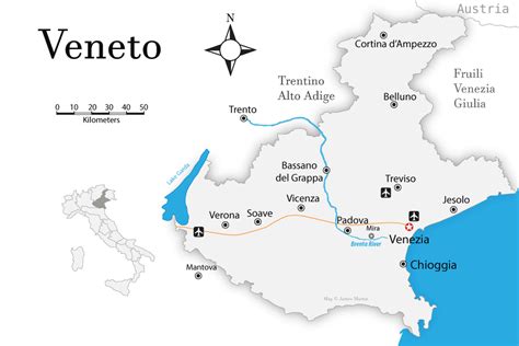 Veneto Region Map and Travel Guide | Wandering Italy