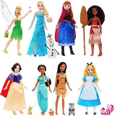 Disney 100 8-Pack doll set from Mattel with Snow White, Alice in ...