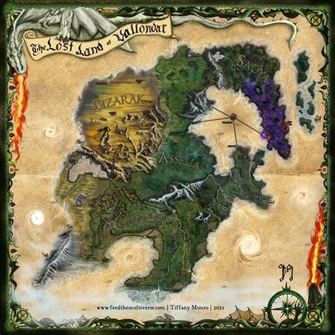 ArtStation - Vallondar Fantasy Map with Dragon Frame (process pics)