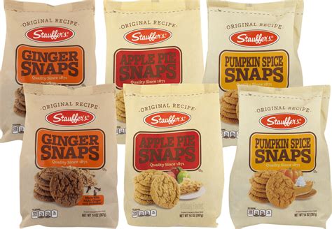 Stauffer's Apple Pie, Pumpkin Spice & Ginger Snaps Variety 6-Pack, 14 ...