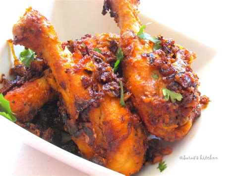 Kerala style chicken fry - SarasYummyBites