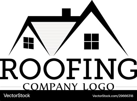 Roofing company logo Royalty Free Vector Image