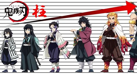 Demon Slayer Kimetsuno Yaiba Hashira (Pillars) Height Comparison - YouTube