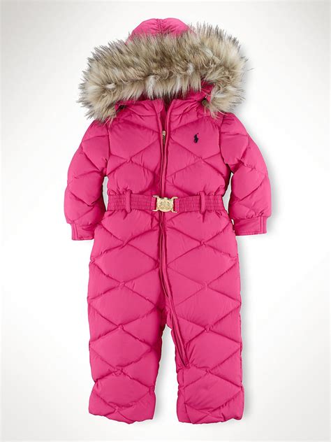 Faux-Fur-Trimmed Down Snowsuit - Outerwear & Jackets Infant Girl (9M ...