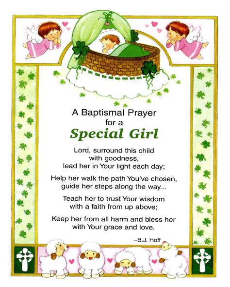 BAPTISM PRAYER GIRL - CATHOLIC PRINTS PICTURES - Catholic Pictures