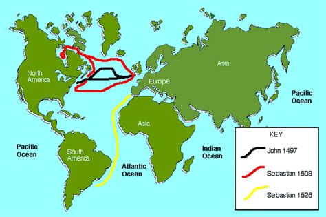 Route of Cabot's first voyage - John Cabot