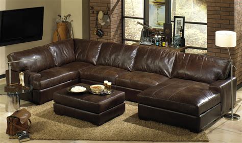 Oversized Leather Sectional Sofa With Chaise (With images) | Sectional ...