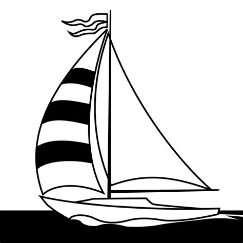 sailboat clipart black and white - Clipground