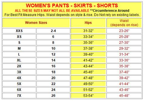 Details more than 81 trouser size chart women's - in.cdgdbentre