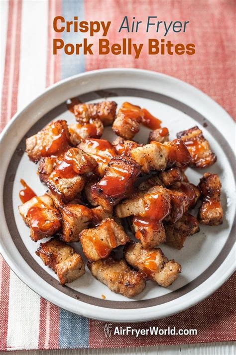 Air Fryer Pork Belly Bites Recipe with BBQ Sauce BEST! | Air Fryer World