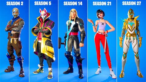 Evolution of Fortnite Tier 1 Battle Pass Skins (Chapter 1 Season 1 ...