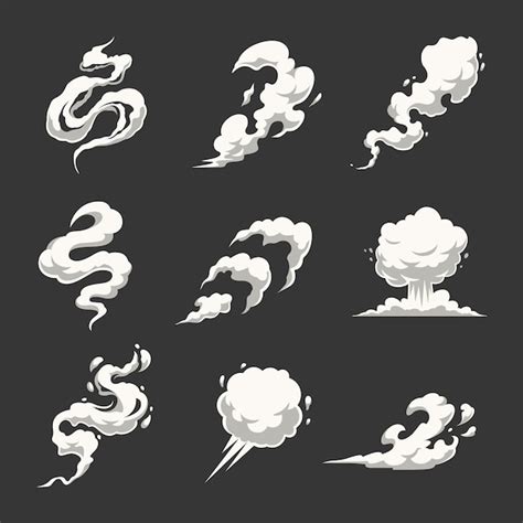 Premium Vector | Vector Smoke Set