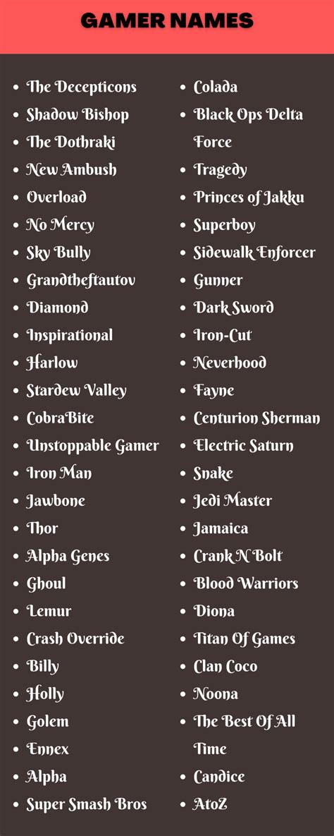 400 Cool Gamer Names Ideas and Suggestions