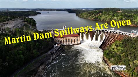 The Martin Dam Spillways Are Open on Lake Martin - March 28, 2023 - YouTube