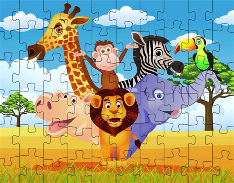 African Animals Jigsaw Puzzle ~ Kids Puzzles - 12 to 1000 Pieces