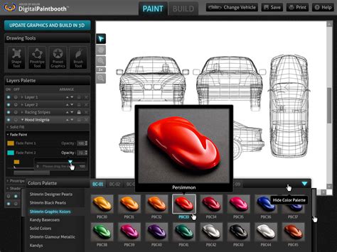 Paint Screen where users can use an editor to draw the paint job using ...