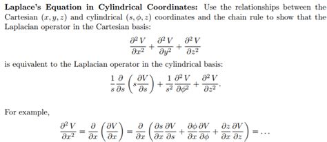 Solved Laplace's Equation in Cylindrical Coordinates: Use | Chegg.com