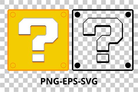 Super MARIO Bros Box Question Mark / Vector SVG / Png - Etsy Australia