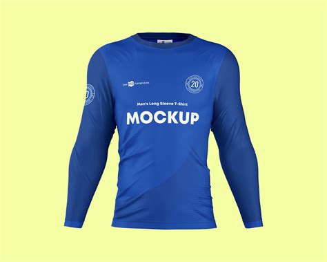 Free Full Sleeve Jersey Mockup PSD 3 Set | Mockup, Shirt mockup, Men's ...