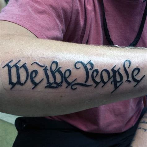 60 We The People Tattoo Designs For Men - Constitution Ink Ideas