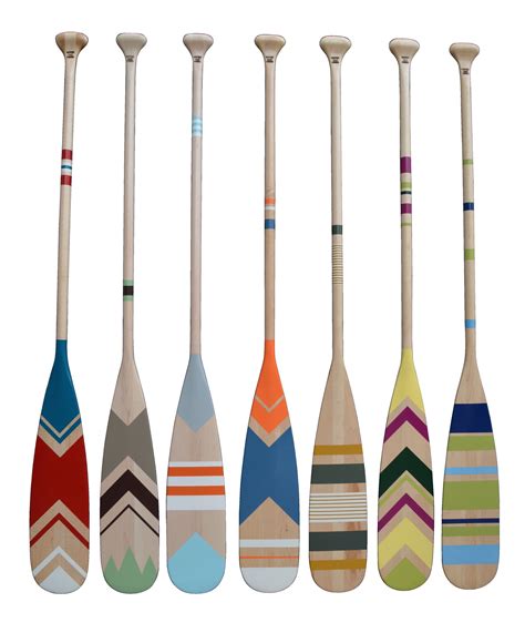 Hand painted canoe paddle collection. Pagaies de canot peintes à la ...