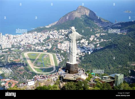 Cristo Redentor, JUNE 18, 2013 : An aerial view of the statue of Christ ...