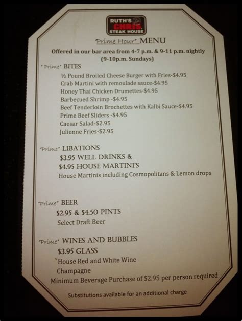 Ruth Chris Garden City Menu Prices : Ruth's Chris Steak House Menu ...