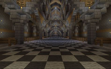 Massive Minecraft Cathedral INSIDE HALLWAY VIEW by Tugtugbug ...