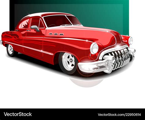 Vintage red car retro car Royalty Free Vector Image