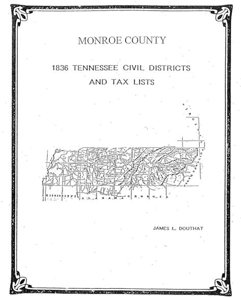 1836 Monroe County Tennessee Civil Districts and Tax Lists - Mountain ...