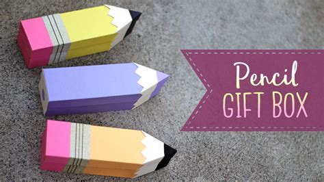 Paper Pencil Gift Box Tutorial - Essyjae