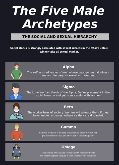 File:The Five Male Archetypes.svg - WikiMANNia | Sigma male, Sigma, Male